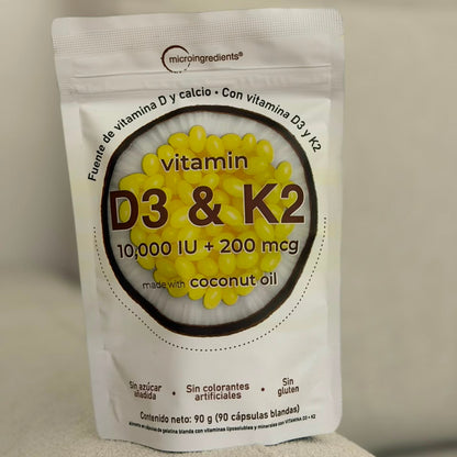 VITAMINA D3 & K2 MICRO INGREDIENTS 90 CAPSULAS