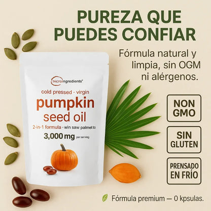 PUMPKIN SEED OIL| SEMILLAS DE CABAZA 1000 mg MICRO INGREDIENTS